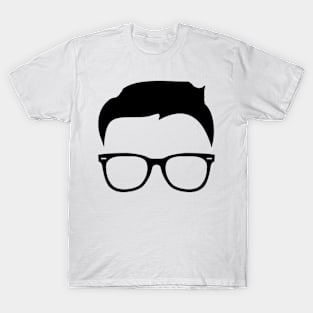 Nerd glasses with hairs T-Shirt